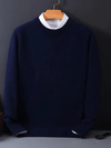 Men's Sweater - Kasjmiertrui voor heren | Lichtgewicht, normale pasvorm - Donkerblauw - M - Zarandi Amsterdam
