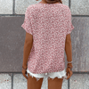 Summer Trend Outfits - Kelara | Chique bloemen blouse van ademend materiaal met losse pasvorm en korte mouwen - S - Zarandi Amsterdam