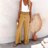 ModeParisienne® Quetzali - Pantaloni a gamba larga con vita alta