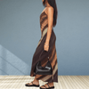 Maxi Jurken - Kimbert | Elegante maxi jurk dames met smalle dragers en kleurverloop voor zomer - S - Zarandi Amsterdam