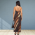 Maxi Jurken - Kimbert | Elegante maxi jurk dames met smalle dragers en kleurverloop voor zomer - S - Zarandi Amsterdam