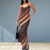 Maxi Jurken - Kimbert | Elegante maxi jurk dames met smalle dragers en kleurverloop voor zomer - S - Zarandi Amsterdam