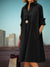Women's Dress - Klassieke dames midi - overhemdjurk met zakken in zachte stof - Zwart - S - Zarandi Amsterdam