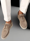 Men's Shoes - Klassieke leren herenschoenen met zachte binnenzool en rubberen zool - Blauw - 36 - Zarandi Amsterdam