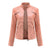 Jacket - Klassieke leren jas voor dames | Tijdloze pasvorm - Roze - S - Zarandi Amsterdam
