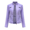 Jacket - Klassieke leren jas voor dames | Tijdloze pasvorm - Paars - S - Zarandi Amsterdam
