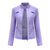 Jacket - Klassieke leren jas voor dames | Tijdloze pasvorm - Paars - S - Zarandi Amsterdam