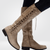 Winter Boots - Kniehoge laarzen voor dames | Premium leer, antislipzool | Winter - Beige - 35 - Zarandi Amsterdam