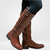 Winter Boots - Kniehoge laarzen voor dames | Premium leer, antislipzool | Winter - Bruin - 35 - Zarandi Amsterdam