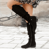 Winter Boots - Kniehoge laarzen voor dames | Ritssluiting, Winter - Zwart - 35 - 3 cm - Zarandi Amsterdam