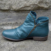 Winter Boots - Kunstleren laarzen voor dames | Ritssluiting - Blauwgroen - 35 - Zarandi Amsterdam