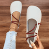 Summer Trend Outfits - Laluna | Comfortabele orthopedische ballerina's dames met vierkante teen en dubbele riem - Wit - 36 - Zarandi Amsterdam