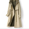 Women's Coat - Stijlvolle lange winterjas, waterdicht met capuchon en comfortabele pasvorm - Beige - S - Zarandi Amsterdam