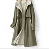 Women's Coat - Stijlvolle lange winterjas, waterdicht met capuchon en comfortabele pasvorm - Groen - S - Zarandi Amsterdam