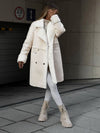 Winter Coat - Lange Polar Fleece Jas voor Dames | Winter Essential - Beige - S - Zarandi Amsterdam