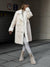Winter Coat - Lange Polar Fleece Jas voor Dames | Winter Essential - Beige - S - Zarandi Amsterdam