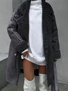Winter Coat - Lange Polar Fleece Jas voor Dames | Winter Essential - Grijs - S - Zarandi Amsterdam