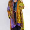 Women's Cardigan - Lange vest voor dames | Lichtgewicht katoenmix - Geel - S - Zarandi Amsterdam