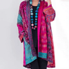 Women's Cardigan - Lange vest voor dames | Lichtgewicht katoenmix - Roze - S - Zarandi Amsterdam