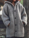 Lange cardigan voor dames, met capuchon | Lange lengte 1