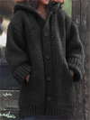 Lange cardigan voor dames, met capuchon | Lange lengte 2