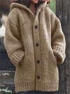 Lange cardigan voor dames, met capuchon | Lange lengte 3