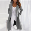 Women's Winter Coat - Lange jas met omgeslagen kraag voor dames | Winter - Grijs - S - Zarandi Amsterdam