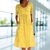 Dresses - Laverna | Vakantie Jurk met Ronde Hals – Stijlvol en Casual voor Warme Dagen - Geel - S - Zarandi Amsterdam