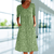 Dresses - Laverna | Vakantie Jurk met Ronde Hals – Stijlvol en Casual voor Warme Dagen - Groen - S - Zarandi Amsterdam