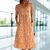 Dresses - Laverna | Vakantie Jurk met Ronde Hals – Stijlvol en Casual voor Warme Dagen - Oranje - S - Zarandi Amsterdam
