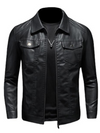 Leren bikerjack voor heren | Comfortabele pasvorm 0