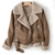 Jacket - Leren jas voor dames met sherpavoering | Winter - Bruin - S - Zarandi Amsterdam