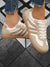 Women's shoes - Kanten sneakers voor dames met boogsteun voor de hele dag wandelcomfort - Beige - 36 - Zarandi Amsterdam