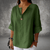 Blouses - **Liandra | Blouse met V - hals in lichte, ademende stof en korte mouwen - Groen - S - Zarandi Amsterdam