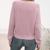 Sweaters - Lichtgewicht breisel - Elegante V - hals trui met tijdloze allure en comfortabel - Blush Pink - S - Zarandi Amsterdam