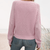 Sweaters - Lichtgewicht breisel - Elegante V - hals trui met tijdloze allure en comfortabel - Blush Pink - S - Zarandi Amsterdam