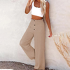ModeParisienne® Quetzali - Pantaloni a gamba larga con vita alta