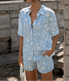Twee - Delige Blauwe Set - ModeParisienne® Deliah | Twee - Delige Blauwe Set - S - Zarandi Amsterdam
