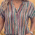 Damesblouses - Losvallende gestreepte blouse voor dames – casual stijl in grotere maten - L - Zarandi Amsterdam