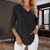 Tops - Lyanna | Zomerse Blouse met V - hals – Losvallend en Elegant voor op Reis - Zwart - S - Zarandi Amsterdam