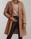 Charlene -Elegante trenchcoat met enkele knoopsluiting en zakken