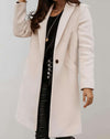Charlene -Elegante trenchcoat met enkele knoopsluiting en zakken