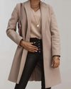 Charlene -Elegante trenchcoat met enkele knoopsluiting en zakken