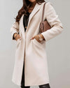 Charlene -Elegante trenchcoat met enkele knoopsluiting en zakken