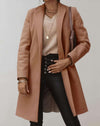 Charlene -Elegante trenchcoat met enkele knoopsluiting en zakken