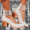 Margareth | Comfortabele zwarte enkellaarsjes voor dames met hak, ideaal voor elke gelegenheid | Beige