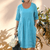 Dresses - Margarida | Relaxte Jurk voor de Zomer – Ademend, Lichtgewicht en Vrouwelijk - Blauw - S - Zarandi Amsterdam