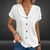 Blouses - Marianne | Chique zomerblouse met korte mouwen, knoopsluiting en ademend materiaal - Wit - S - Zarandi Amsterdam
