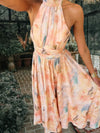 Women's Dress - Maxi zomerjurk met halternek, rugloos ontwerp - S - Zarandi Amsterdam