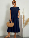 Julie | Elegante Stile Confortevole | Vestito di Lino di Cotone